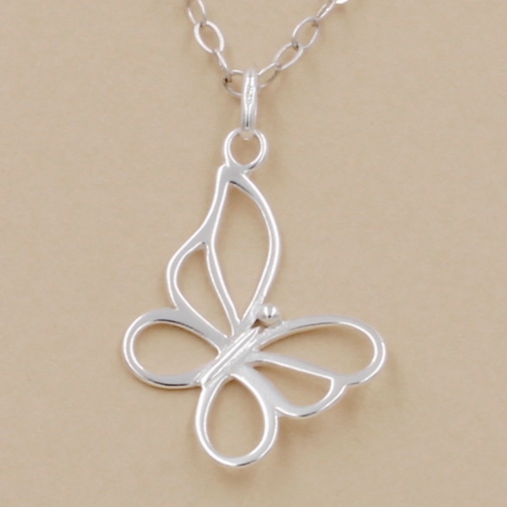 Butterfly Necklace 925 Sterling Silver
